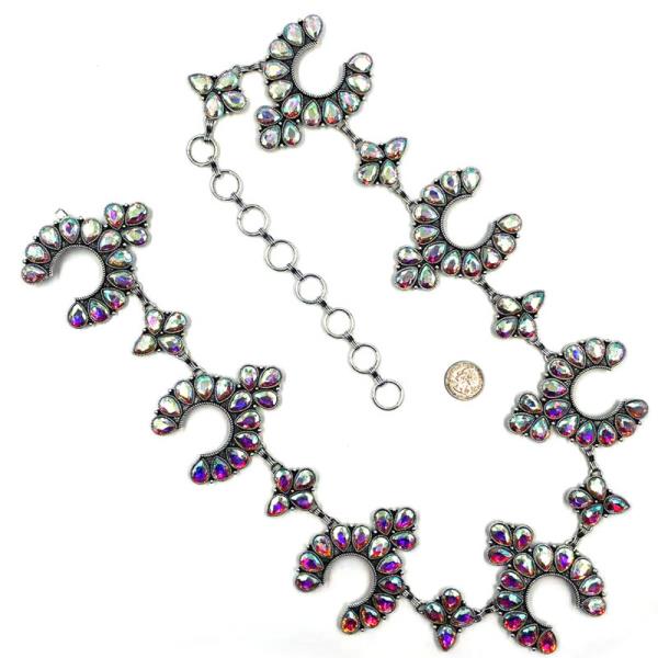 RHINESTONE HORSESHOES WESTERN CHAIN BELT - LXL SIZE