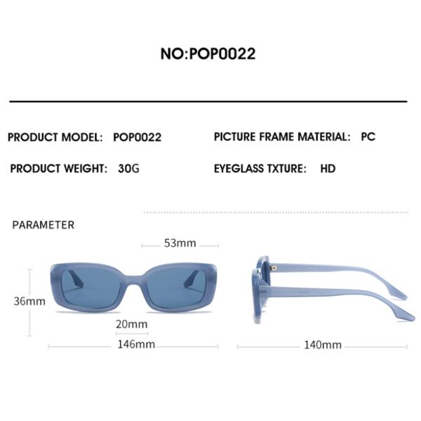 PLAIN COLOR SQUARE SUNGLASSES 1DZ