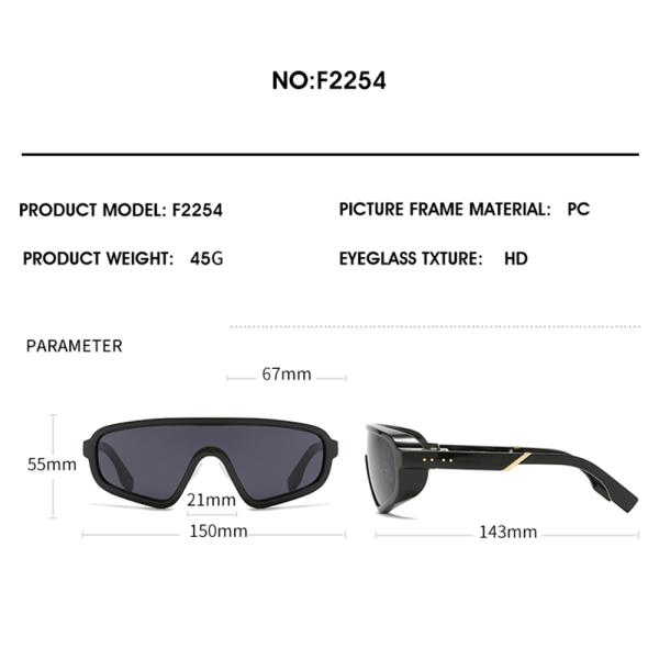 FASHION SHIELD DESIGN SUNGLASSES 1DZ