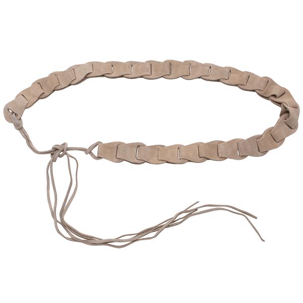 LEATHER SUEDE WRAP BELT