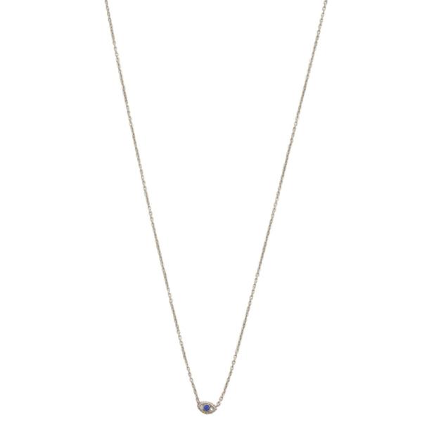 DAINTY EYE CHARM METAL NECKLACE