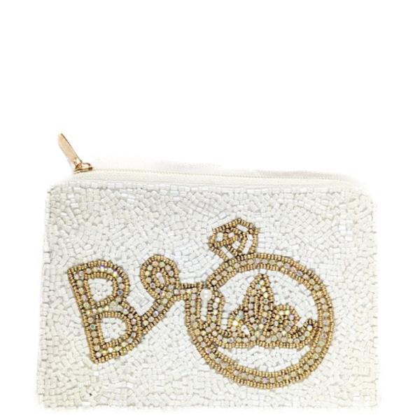 SEED BEAD BRIDAL COIN PURSE BAG