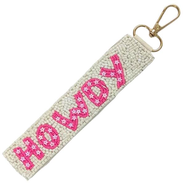 HOWDY SEED BEAD KEYCHAIN