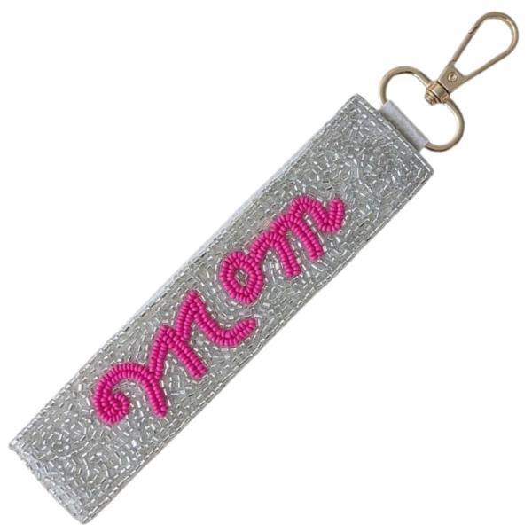 MOM SEED BEAD KEYCHAIN