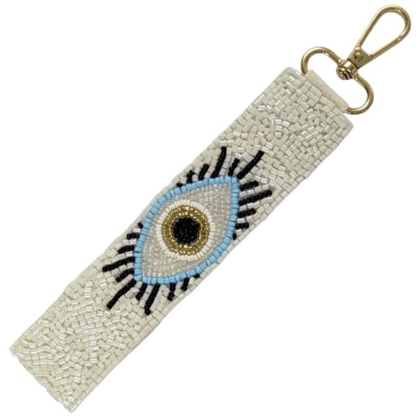 EYE SEED BEAD KEYCHAIN