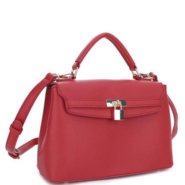 MODERN KEYLOCK DESIGN HANDLE SATCHEL BAG