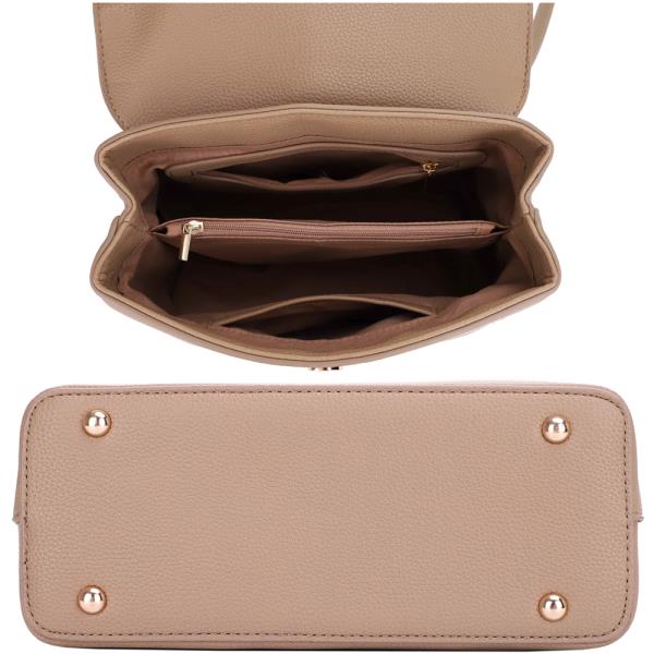 MODERN KEYLOCK DESIGN HANDLE SATCHEL BAG