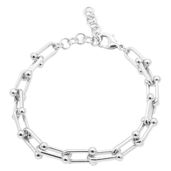 14K GOLD PLATED U LINK BRACELET