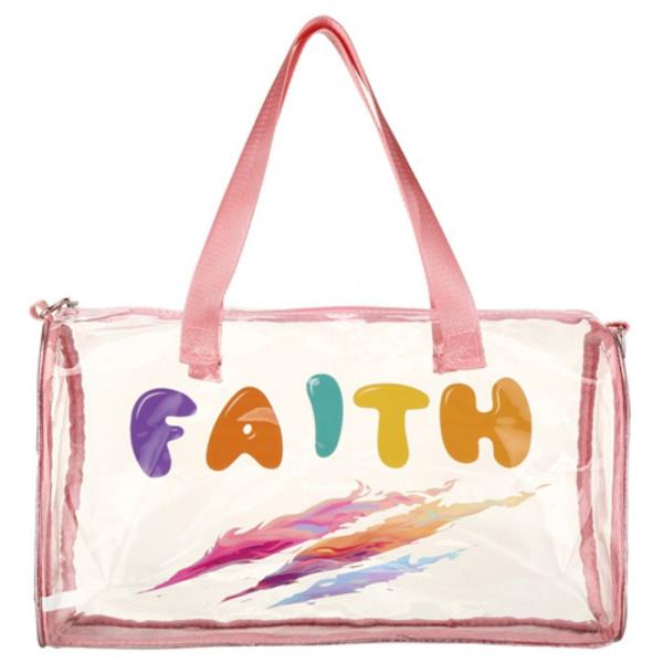 FAITH CLEAR TOTE CROSSBODY BAG
