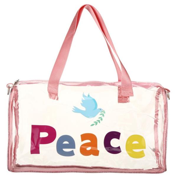 DOVE PEACE CLEAR TOTE CROSSBODY BAG