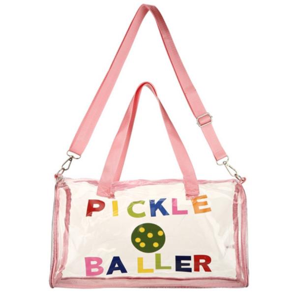 PICKLE BALLER CLEAR TOTE CROSSBODY BAG