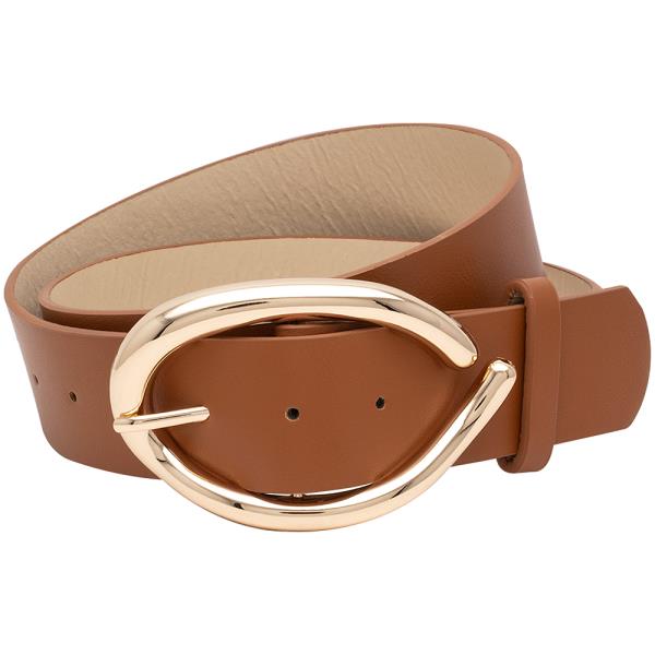 SMOOTH METAL SHAPED BUCKLE BELT