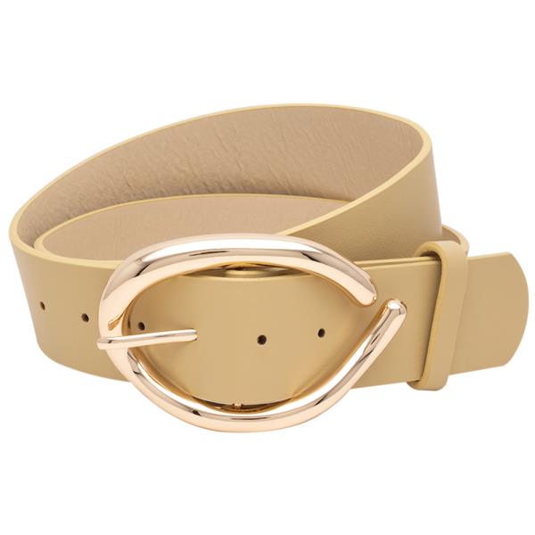SMOOTH METAL SHAPED BUCKLE BELT