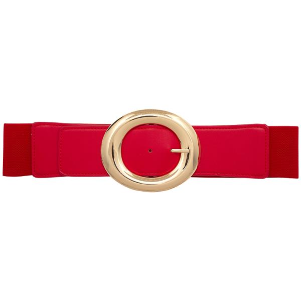 ROUNDED METAL BUCKLE ELASTIC BELT