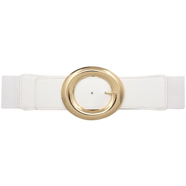 ROUNDED METAL BUCKLE ELASTIC BELT