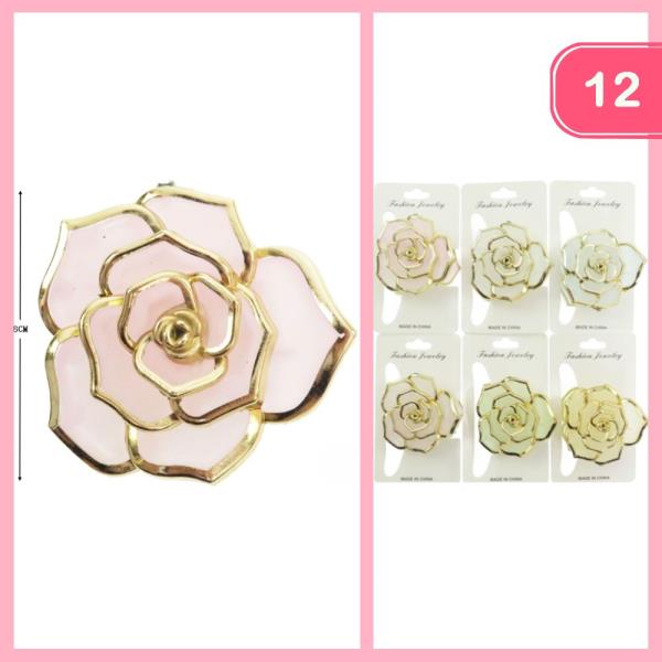 ROSE HAIR CLAW CLIP (12 UNITS)
