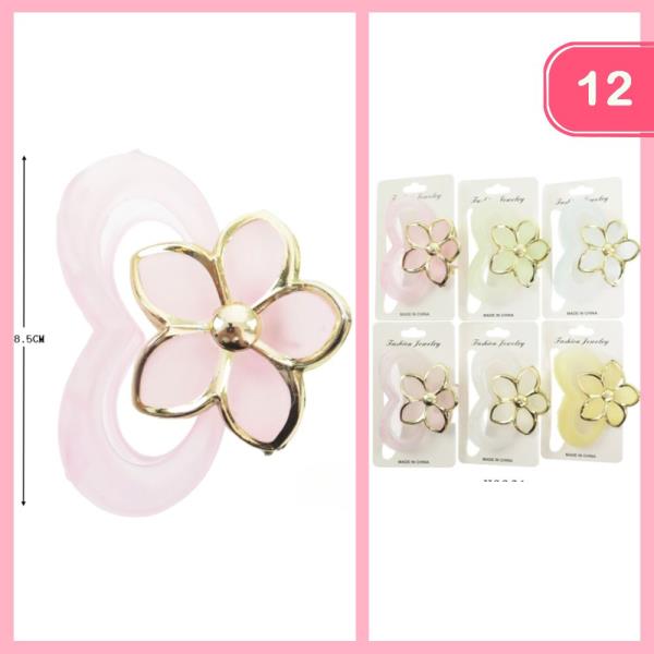 FLOWER HAIR CLAW CLIP (12 UNITS)