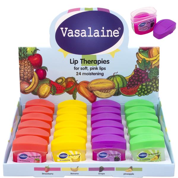 VASALAINE FRUITY LIP THERAPIES (24 UNITS)