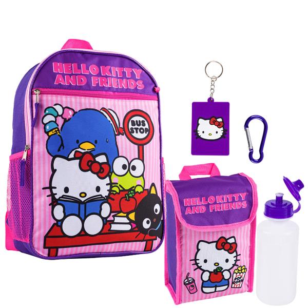 HELLO KITTY AND FRIENDS 5PC BACKPACK SET