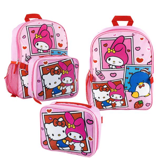 MY MELODY BACKPACK WITH DETACHABLE LUNCH BAG