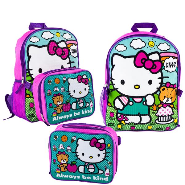 HELLO KITTY AND FRIENDS BACKPACK WITH DETACHABLE LUNCH BAG