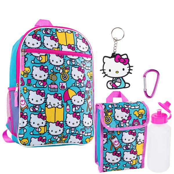 HELLO KITTY TEA 5PC BACKPACK