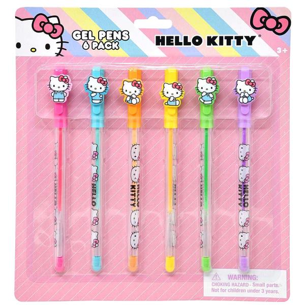 HELLO KITTY 6PC GEL PENS