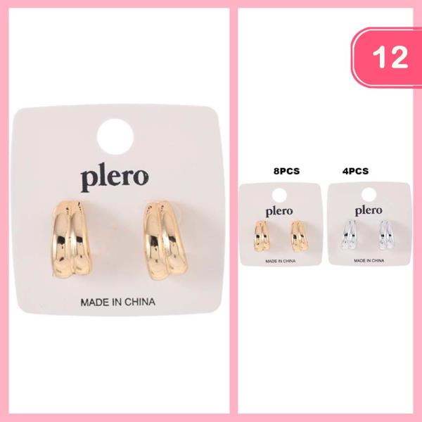 TWO LAYERED HOOP EARRING (12 UNITS)