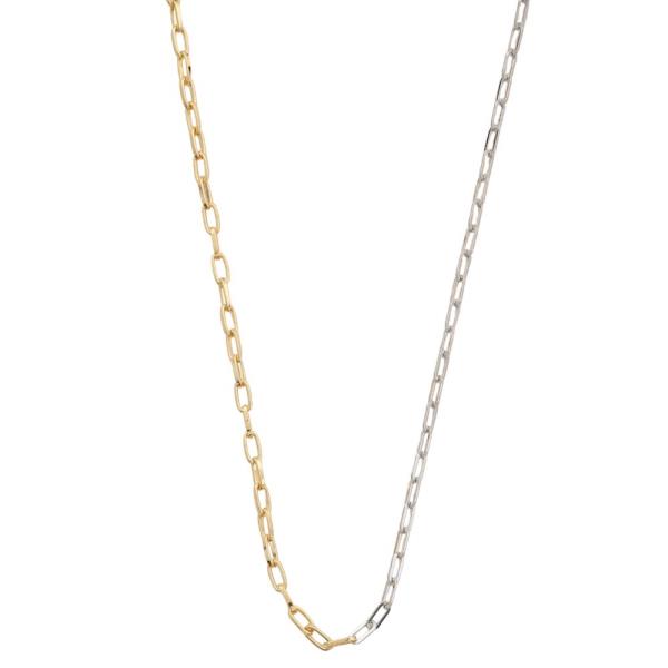 SODAJO OVAL LINK GOLD DIPPED NECKLACE