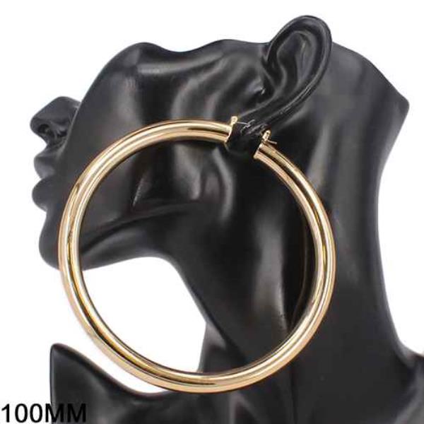 100MM TUBE HOOP EARRING
