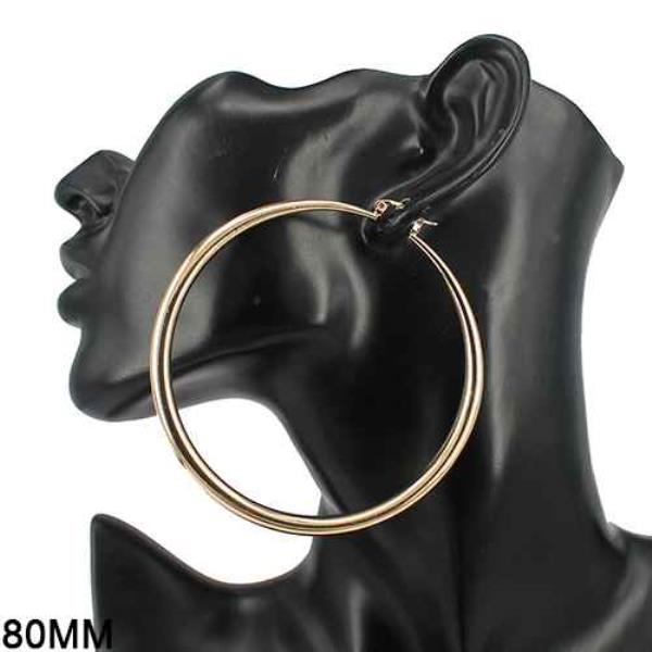 80MM TUBE HOOP EARRING