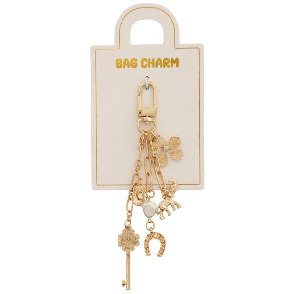 KEY HORSESHOE MULTI CHARM BAG CHARM KEYCHAIN