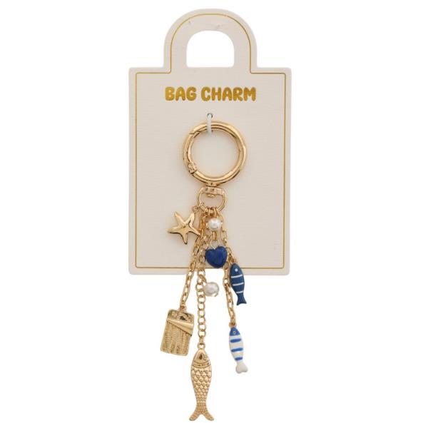 FISH MULTI CHARM BAG CHARM KEYCHAIN