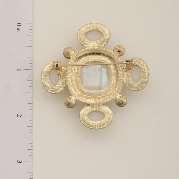 PEARL CRYSTAL BROOCH