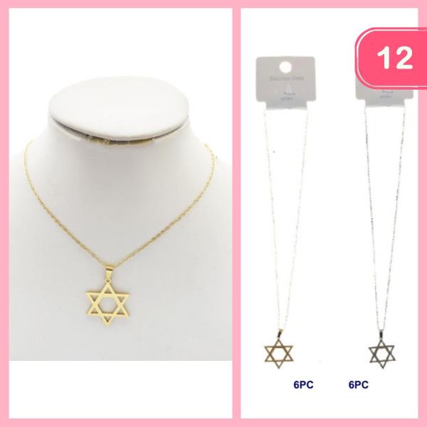 STAR PENDANT NECKLACE (12 UNITS)
