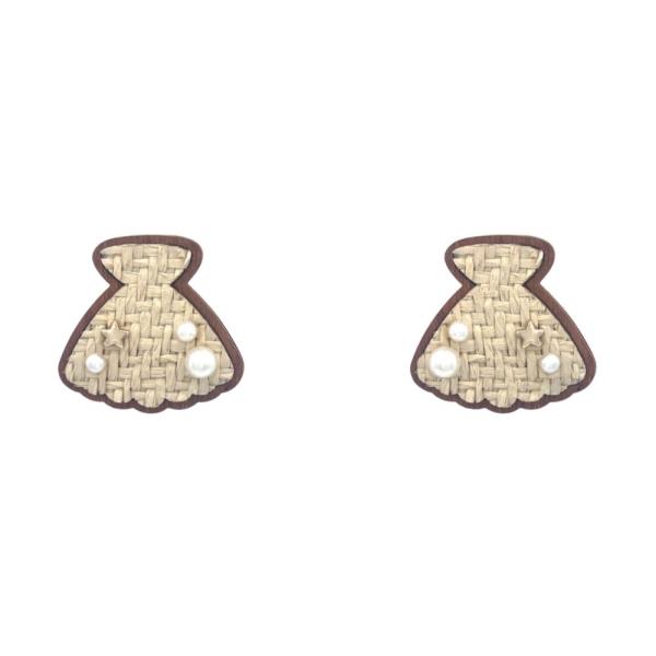 RATTAN SEASHELL EARRING