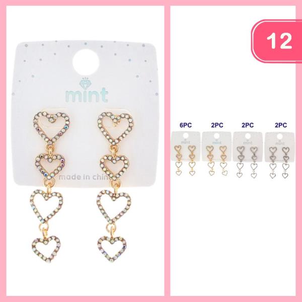 HEART DROP DANGLE EARRING (12 UNITS)