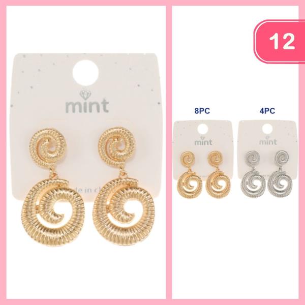 SWIRL EARRINGS (12 UNITS)