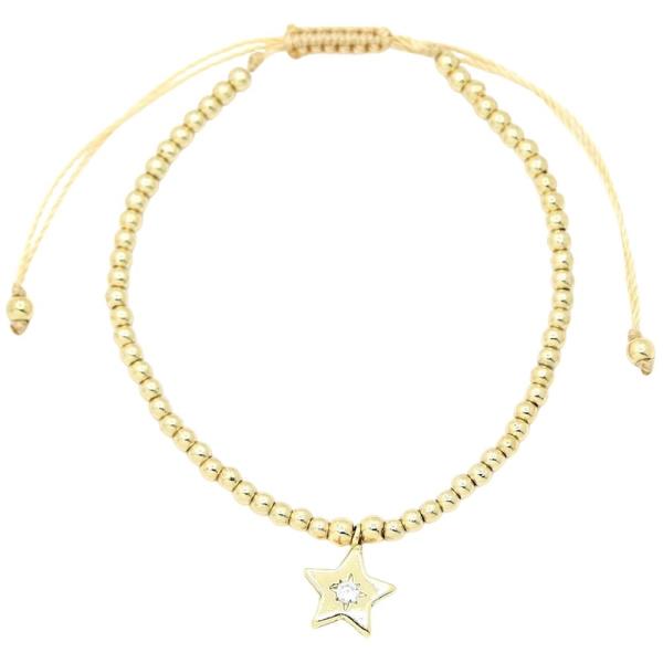 METAL BALL STAR CHARM BRACELET