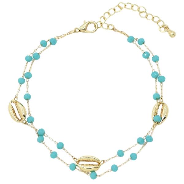 SEED BEAD SEA LIFE SHELL BRACELET