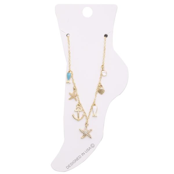 SEA LIFE MULTI CHARM ANKLET