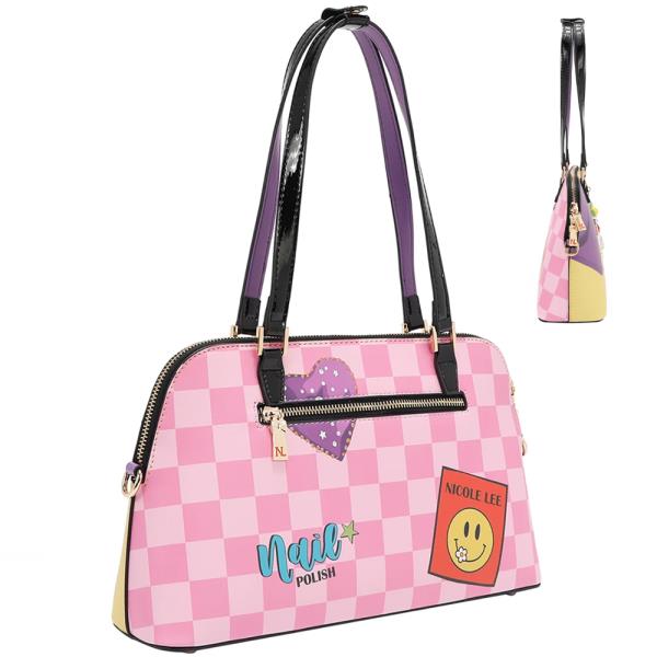 NICOLE LEE NAIL POLISH DOME SHOULDER BAG