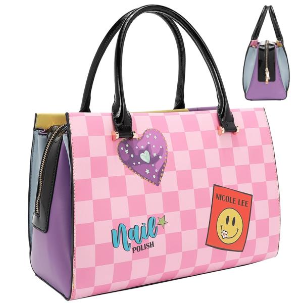 NICOLE LEE NAIL POLISH SATCHEL BAG