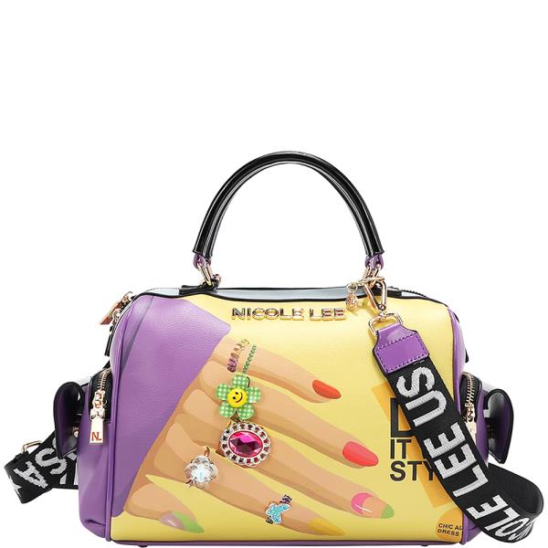 NICOLE LEE NAIL POLISH SATCHEL BAG