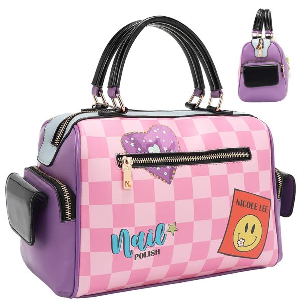 NICOLE LEE NAIL POLISH SATCHEL BAG
