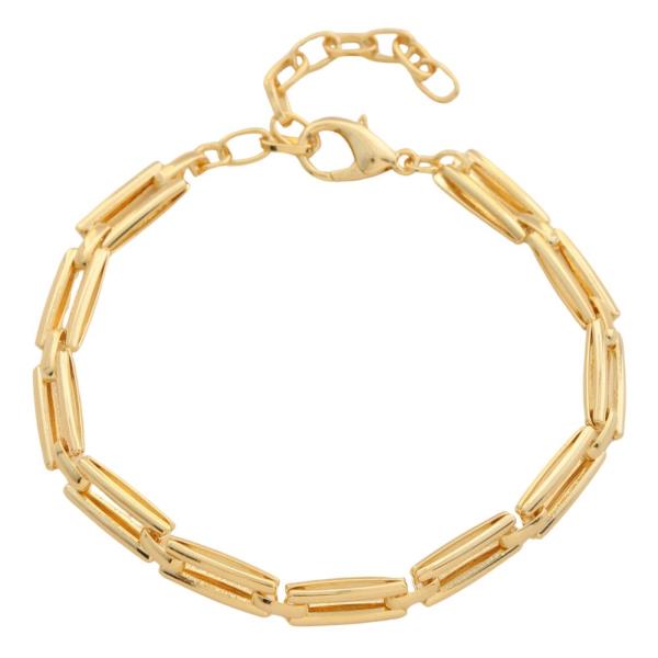 SODAJO RECTANGLE BAR GOLD DIPPED BRACELET