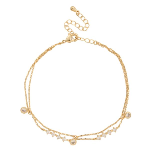 SODAJO CZ LAYERED METAL BRACELET