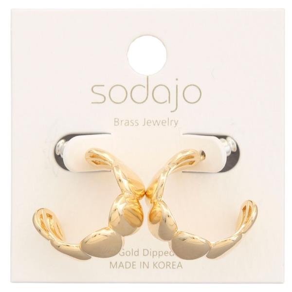 SODAJO OPEN HOOP GOLD DIPPED EARRING