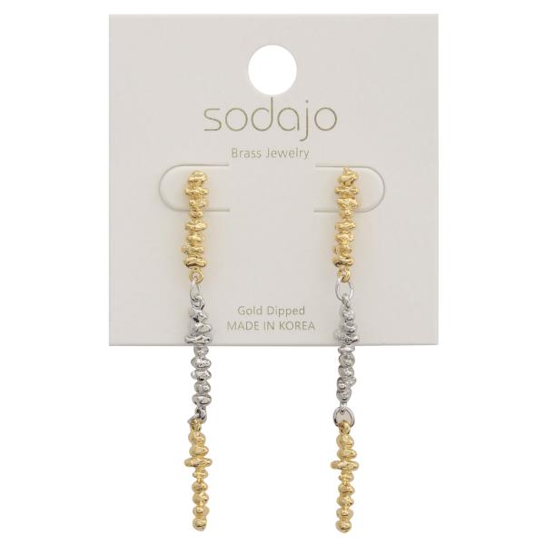 SODAJO TWO TONE GOLD DIPPED EARRING
