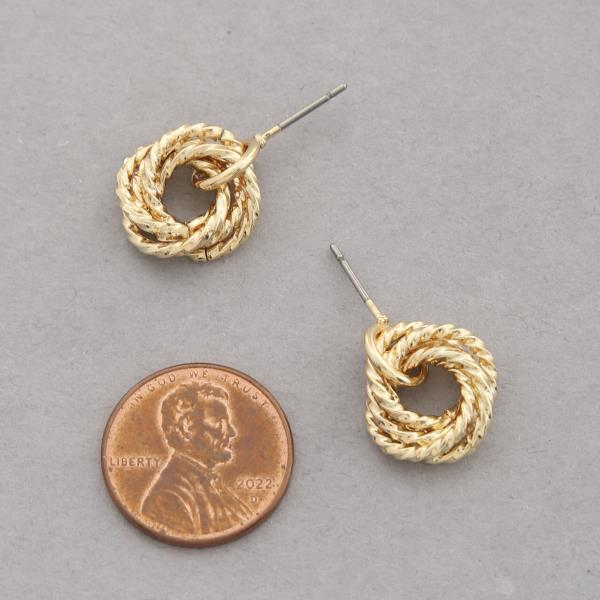 SODAJO KNOT GOLD DIPPED EARRING